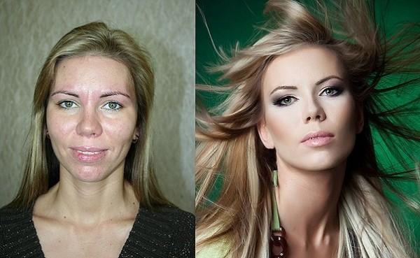 عکس قبل و بعد آرایش زنان و دختران
