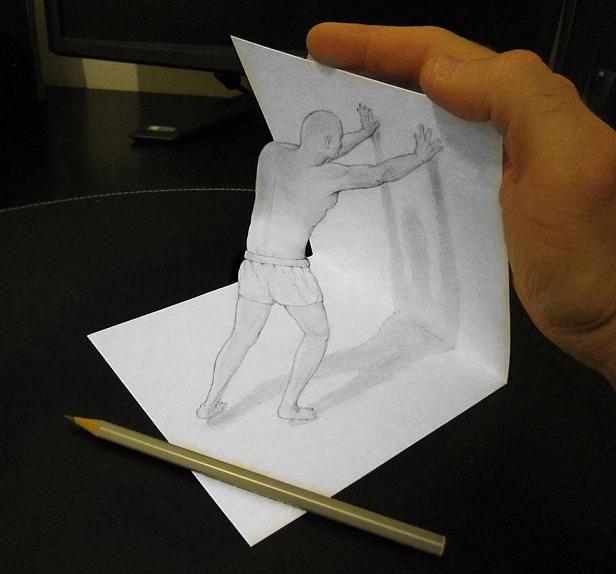 12 نقاشی سه بعدی با مداد