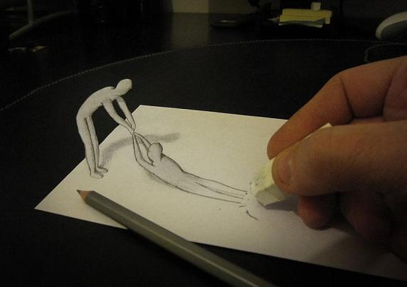 12 نقاشی سه بعدی با مداد